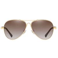 Óculos De Sol Design Titanium Aluminio Estilo Piloto Polarizado Uv400 Marrom - 2