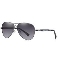 Óculos De Sol Design Titanium Aluminio Estilo Piloto Polarizado Uv400 Cinza - 2