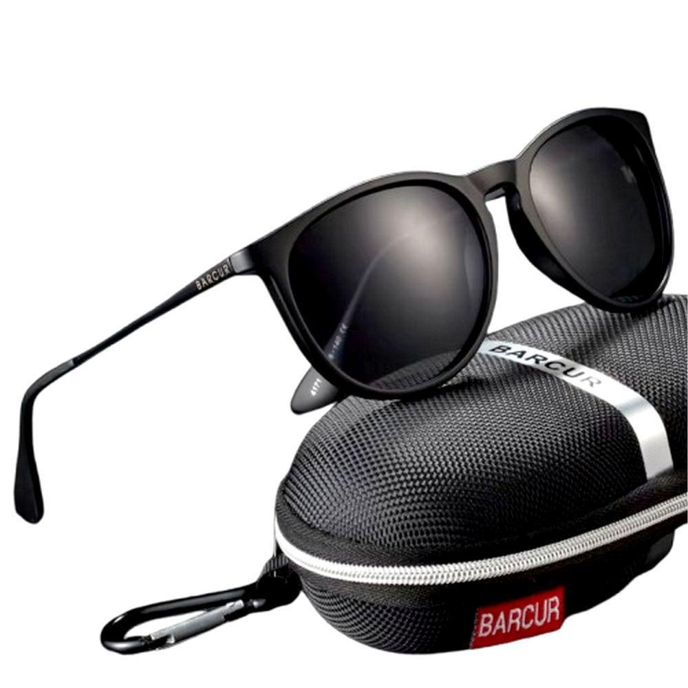 Óculos Feminino Clássico Lente Polarizada Design Titanium Uv400 Preto - 3