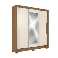 Guarda-roupa Casal 204cm 3 Pt 9 Gv C Esp Arnaut Estilo Mm Jatoba/areia - 1