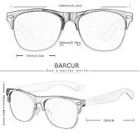 Óculos Escuros De Madeira Para Homens E Mulheres Proteção Uv400 Preto Fosco - 2