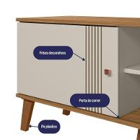 Rack Bancada Denver 180cm Off White-nature Para Tv Até 75? - Peternella Móveis Off White-nature - 3