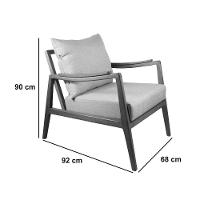 Poltrona Maya Linho Bege Claro - 2