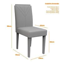 Conjunto 4 Cadeiras Amanda Imbuia-bege - Pr Móveis Bege - 3