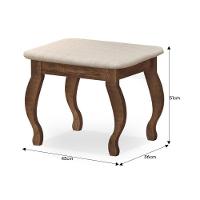 Banqueta Almofadada Para Penteadeira Camarim Malbec - Móveis Luapa Malbec - 2