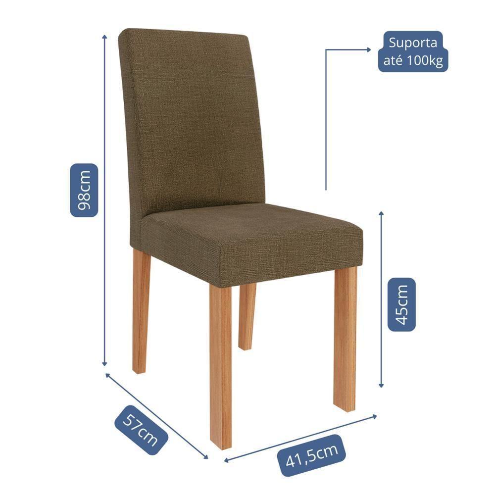 Conjunto 2 Cadeiras Maia Cinamomo-linho Mascavo - Cimol Móveis Cinamomo-linho Mascavo - 3