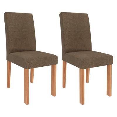 Conjunto 2 Cadeiras Maia Cinamomo-linho Mascavo - Cimol Móveis Cinamomo-linho Mascavo