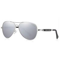 Óculos De Sol Design Titanium Aluminio Estilo Piloto Polarizado Uv400 Prata - 2