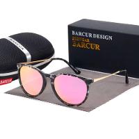 Óculos Feminino Clássico Lente Polarizada Design Titanium Uv400 Rosa - 1
