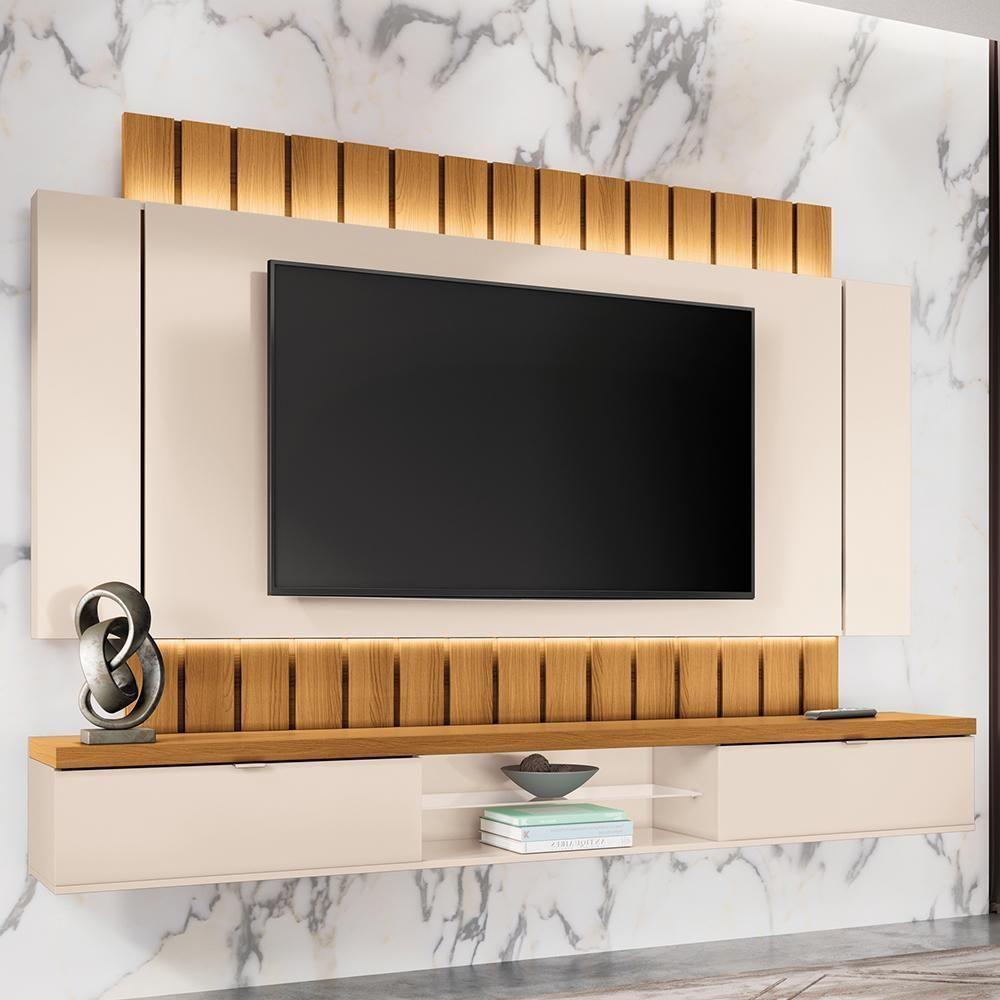 Home Suspenso Illusion 2.2 Off White-cinamomo Para Tv Até 70? - Hb Móveis Off White-cinamomo - 2