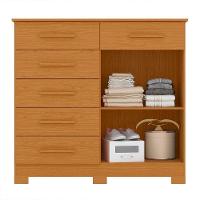 Cômoda Xangai 2 Portas E 6 Gavetas Cinamomo - Móveis Albatroz Cinamomo - 3