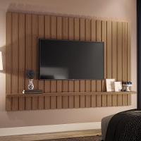 Painel Suspenso Link 2.0 Ripado Castanho Para Tv Até 70 - Hb Móveis Castanho - 2