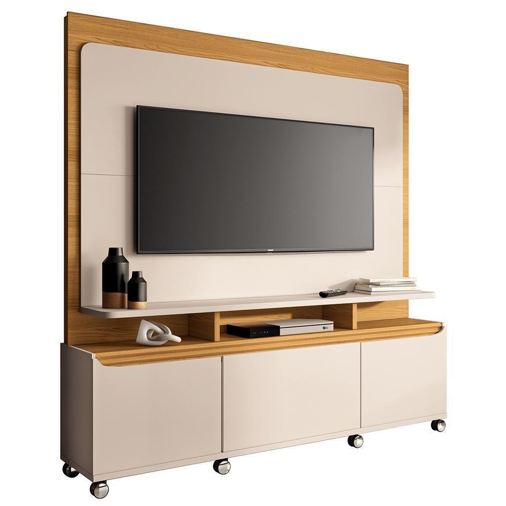 Estante Home Theater Quantum Off White-cinamomo Para Tv Até 70? - Hb Móveis Off White-cinamomo - 1