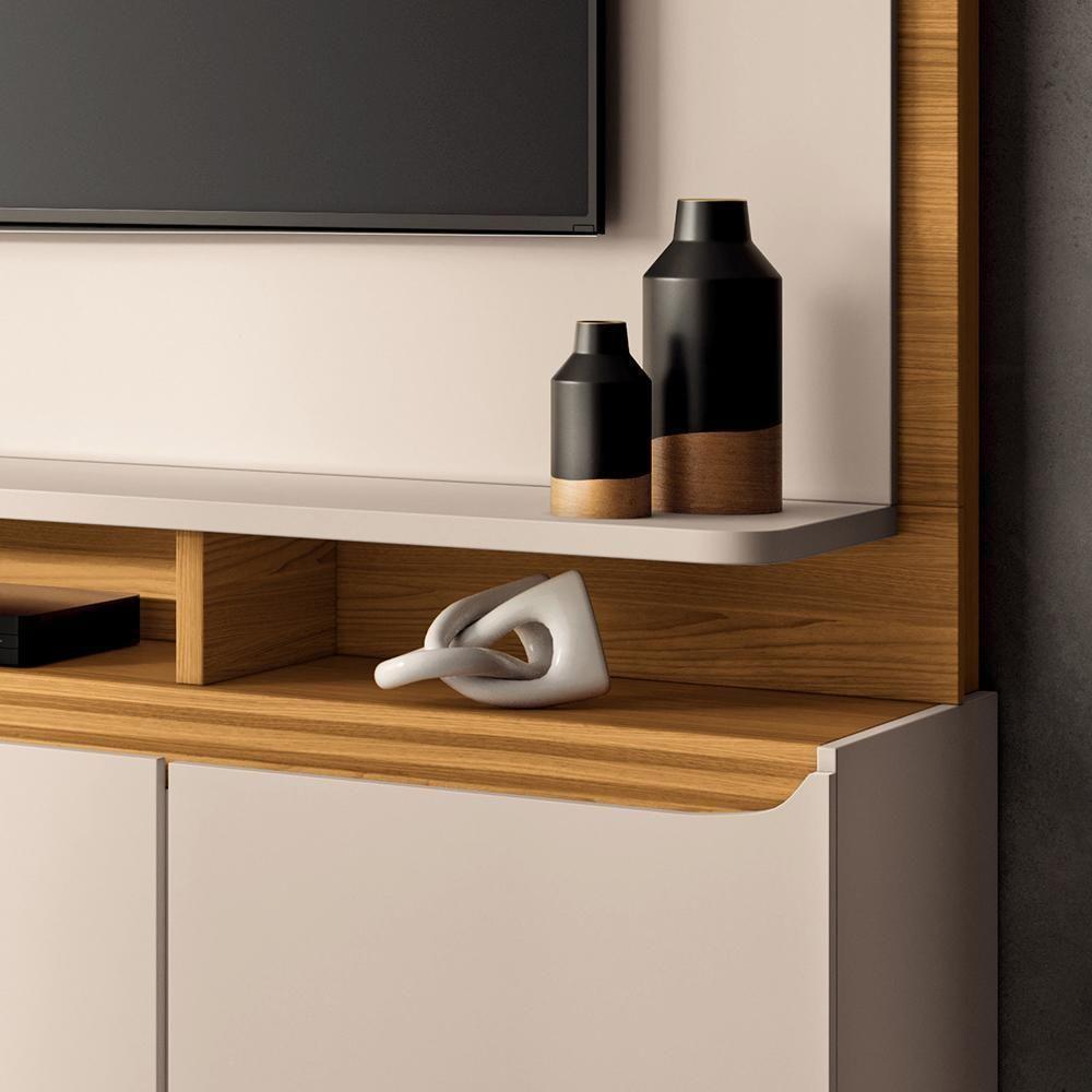 Estante Home Theater Quantum Off White-cinamomo Para Tv Até 70? - Hb Móveis Off White-cinamomo - 4