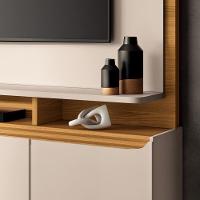 Estante Home Theater Quantum Off White-cinamomo Para Tv Até 70? - Hb Móveis Off White-cinamomo