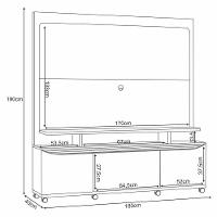 Estante Home Theater Quantum Off White-cinamomo Para Tv Até 70? - Hb Móveis Off White-cinamomo - 7