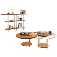 Aparador Infinity E Mesas De Centro Sky Com Tampo De Vidro E Em Mdf Cinamomo - Hb Móveis Cinamomo - 1