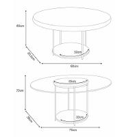 Aparador Infinity E Mesas De Centro Sky Com Tampo De Vidro E Em Mdf Cinamomo - Hb Móveis Cinamomo - 7