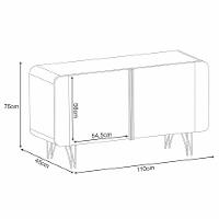 Balcão Buffet Bevenuto 2 Portas Off White - Hb Móveis Off White - 6