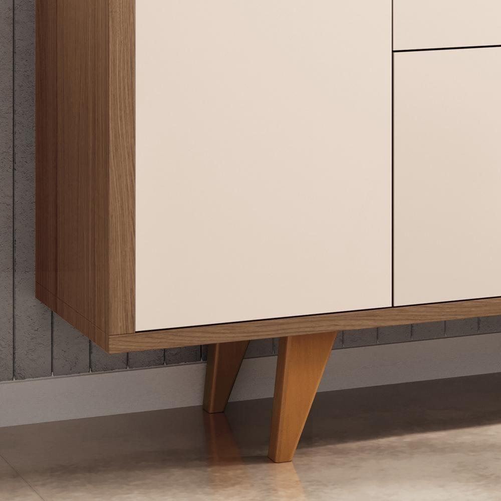 Buffet Aparador Melodia Com 2 Portas E 2 Gavetas Off White-castanho - Hb Móveis Off White-castanho - 3