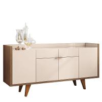 Buffet Aparador Melodia Com 2 Portas E 2 Gavetas Off White-castanho - Hb Móveis Off White-castanho - 1