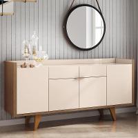 Buffet Aparador Melodia Com 2 Portas E 2 Gavetas Off White-castanho - Hb Móveis Off White-castanho - 2