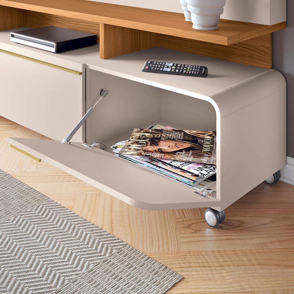 Estante Home Theater Artís Off White-cinamomo Para Tv Até 70? - Hb Móveis Off White-cinamomo - 6