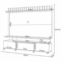 Estante Home Theater Artís Off White-cinamomo Para Tv Até 70? - Hb Móveis Off White-cinamomo - 7