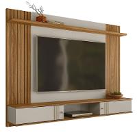 Painel Suspenso Denver Ripado Off White-nature Para Tv Até 70? - Peternella Móveis Off White-nature - 1