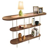 Aparador Intinity E Mesa De Centro Sky Com Tampo Em Mdf Castanho - Hb Móveis Castanho - 3