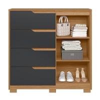 Cômoda Sole 1 Porta E 4 Gavetas Flex Nature-titanium - Móveis Albatroz Nature-titanium - 3