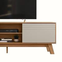 Rack Bancada Dubai Nature-off White Para Tv Até 70? - Peternella Móveis Nature-off White - 3