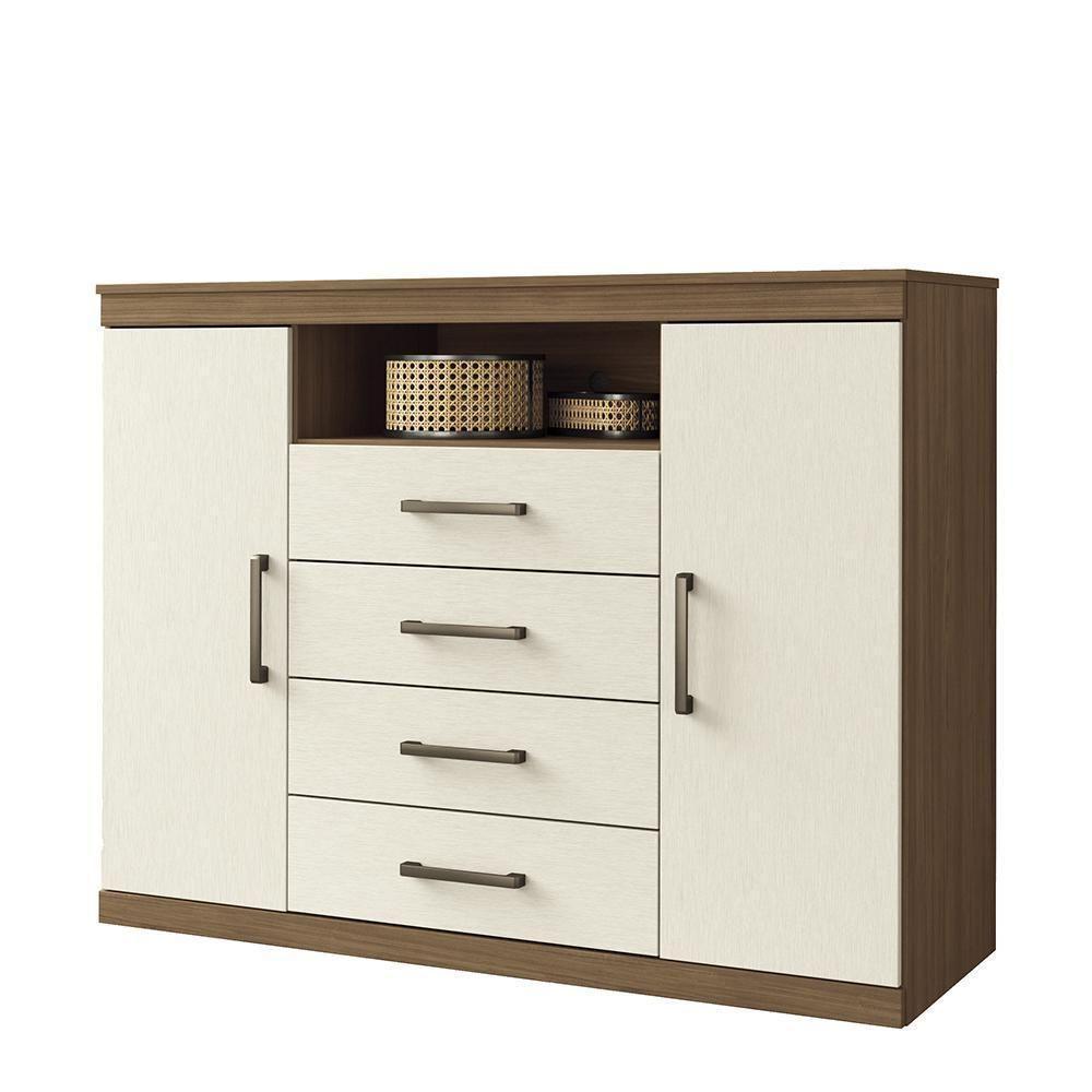 Cômoda Havana Master 2 Portas E 4 Gavetas Jatobá-areia - Santos Andirá Jatobá-areia - 1