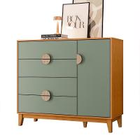 Cômoda Sapateira Ipê 1 Porta E 4 Gavetas Cinamomo-sálvia - Móveis Albatroz Cinamomo-sálvia - 1