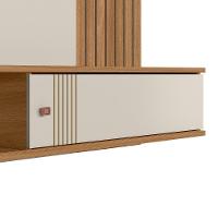 Painel Suspenso Milão Frisado Flex Off White-nature Para Tv Até 55? - Peternella Móveis Off White-nature - 3