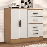 Cômoda Lite 2 Portas E 4 Gavetas Nature-off White - Móveis Leão Nature-off White - 2