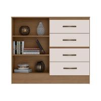 Cômoda Lite 2 Portas E 4 Gavetas Nature-off White - Móveis Leão Nature-off White - 3
