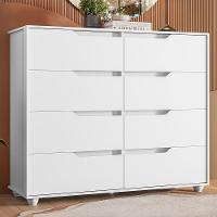 Cômoda Doble 8 Gavetas Branco Fosco - Móveis Albatroz Branco Fosco - 2