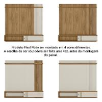 Painel Suspenso Milão Frisado Flex Nature-off White Para Tv Até 55? - Peternella Móveis Nature-off White