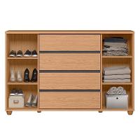 Cômoda Evidenza 2 Portas E 4 Gavetas Flex Freijó-titanium - Móveis Albatroz Freijó-titanium - 5