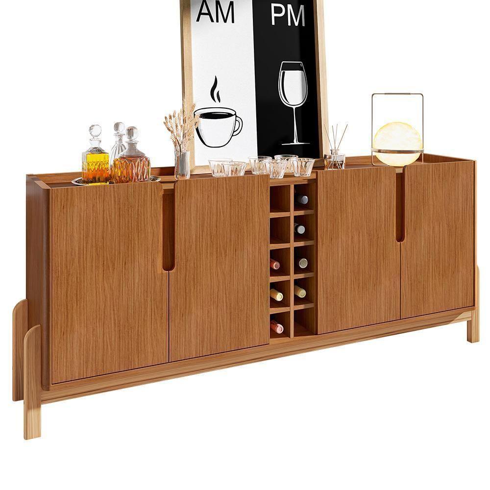 Buffet Aparador Lizz 190cm 4 Portas Com Adega Cedro - Casa D Cedro - 1