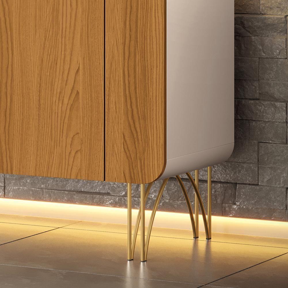 Balcão Buffet Bevenuto 2 Portas Off White-cinamomo - Hb Móveis Off White-cinamomo - 6