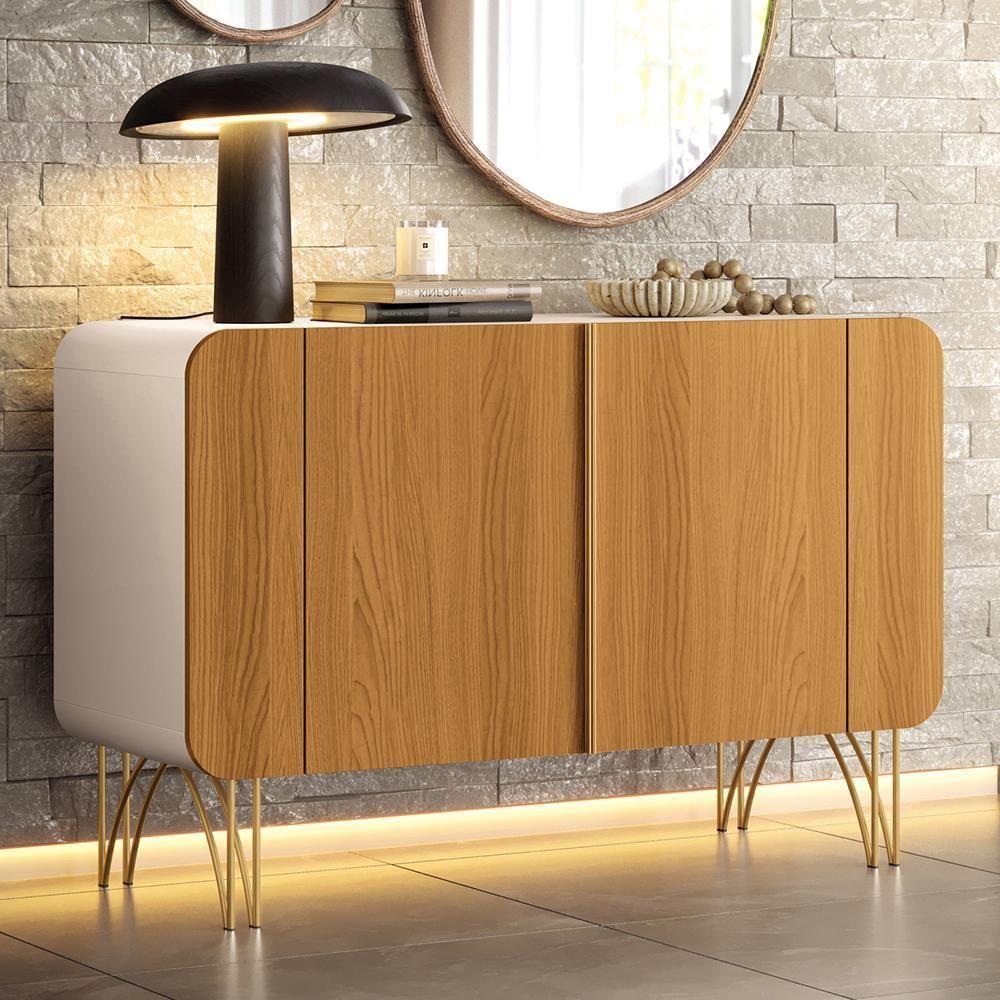 Balcão Buffet Bevenuto 2 Portas Off White-cinamomo - Hb Móveis Off White-cinamomo - 7