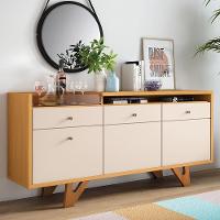 Buffet Aparador Sollare Com 2 Portas E 2 Gavetas Cinamomo-off White - Hb Móveis Cinamomo-off White - 2