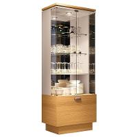 Cristaleira Aura 2 Portas De Vidro E 1 Gaveta Cinamomo-off White - Hb Móveis Cinamomo-off White - 1