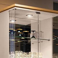 Cristaleira Aura 2 Portas De Vidro E 1 Gaveta Cinamomo-off White - Hb Móveis Cinamomo-off White - 3