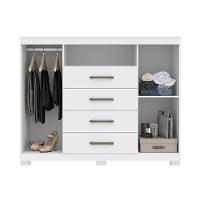 Cômoda Havana Master 2 Portas E 4 Gavetas Branco Com Pés - Santos Andirá Branco