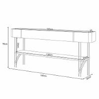 Aparador Vivant E Mesa De Centro Cadenza Off White-castanho - Hb Móveis Off White-castanho - 5