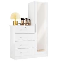 Cômoda Belize Plus Com 1 Porta E 4 Gavetas Branco Fosco - Móveis Albatroz Branco Fosco - 1