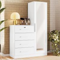 Cômoda Belize Plus Com 1 Porta E 4 Gavetas Branco Fosco - Móveis Albatroz Branco Fosco - 2